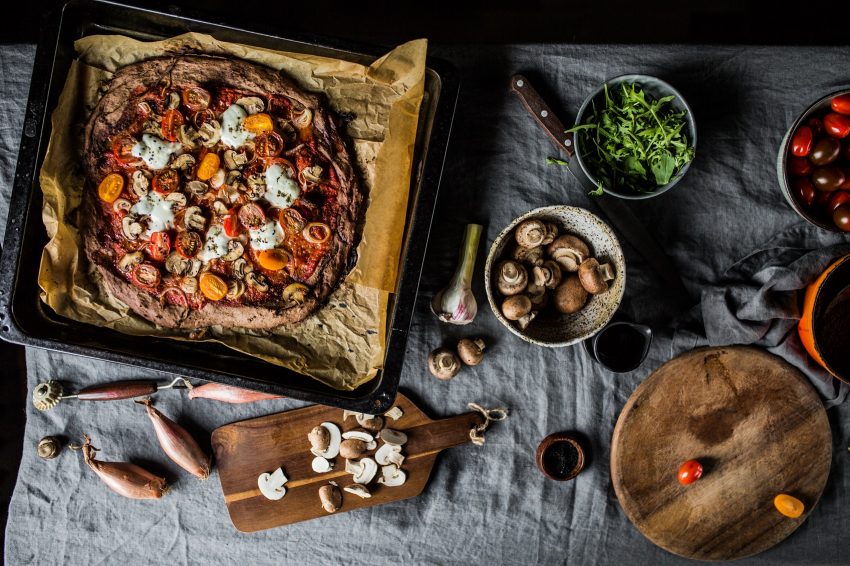 pizza na fasolowym spodzie/duet masz.talerz
