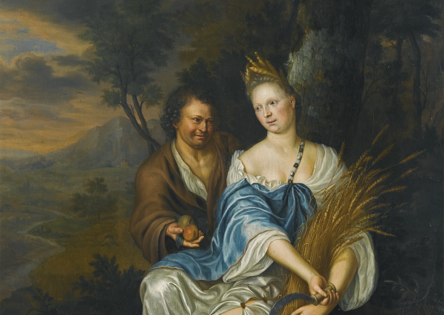 Franz van Mieris Młodszy, "Vertumnus i Pomona"
