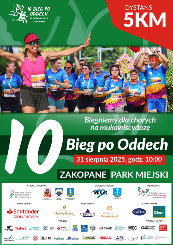 Zbliża się jubileuszowy 10. Bieg po Oddech! Razem pobiegnijmy dla chorych na mukowiscydozę – zdjęcie numer 1