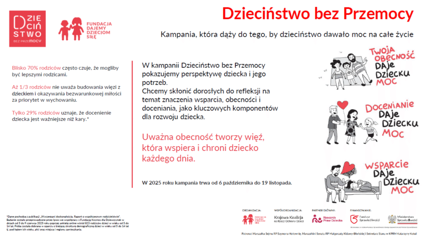 Plakat kampanii Dzieciństwo bez Przemocy