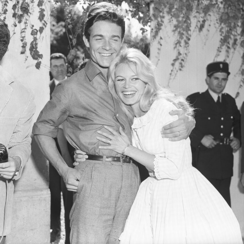 Brigitte Bardot ze swoim drugim mężem Jacques'em Charrierem