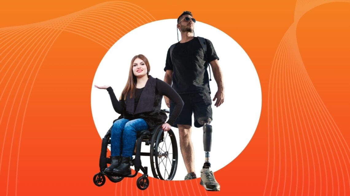 grafika przestawia kobietę na wózku i mężyczyznę z protezą nogi - Hello Zdrowie