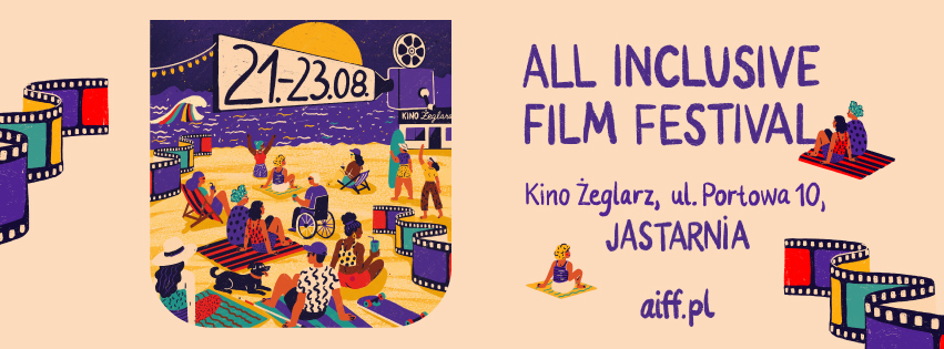Kolejna edycja najpiękniejszego festiwalu w Polsce już niebawem. Spotkajmy się na All Inclusive Film Festival w Jastarni! – zdjęcie numer 1 plakat zapowiadający All Inclusive Film Festival 2026 - Hello Zdrowie